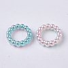 ABS Plastic Imitation Pearl Linking Rings OACR-N005-10mm-12-2