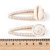 3Pcs 3 Styles Natural Shell Alligator Hair Clips PHAR-TA000012-4