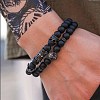 Fashion Retro Black Matte Bracelet Set with Zircon Crown ZZ8347-7-1