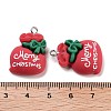 Christmas Theme Opaque Resin Pendants RESI-N039-96-3