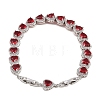 Platinum Tone Brass Micro Pave Cubic Zirconia Tennis Bracelets BJEW-B160-03P-07-5