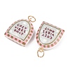 Printed Opaque Acrylic Pendants SACR-P036-01K-G-2