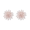 Flower Handmade Glass Seed Beads Stud Earrings EJEW-MZ00680-03-3