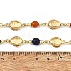 Natural & Synthetic Mixed Gemstone Handmade Round Beaded Chains AJEW-JB01653-02-3
