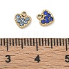 304 Stainless Steel Micro Pave Cubic Zirconia Charms CU-CBA5775-02G-3