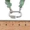 Natural Gemstone Chip Beaded Necklaces NJEW-JN06393-5