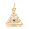 Brass Micro Pave Cubic Zirconia Pendants KK-D156-02G-1