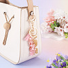 Alloy & Resin Tassel Keychainss AJEW-TADJ0001-20G-06-5