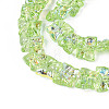 Baking Paint Electroplate Transparent Glass Beads Strands EGLA-N020-05G-3