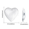 Transparent Glass Heart Cabochons X-GGLA-R021-20mm-2