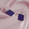 Rectangle Alloy Acrylic Pendant Necklaces & Stud Dangle Earrings Sets for Women WGBF392-01-3