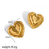 304 Stainless Steel Stud Earrings for Women WG901F7-01-1