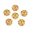 Brass Micro Clear Cubic Zirconia Bead Caps KK-CBA6A75-56G-1