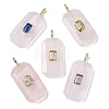 Natural Rose Quartz Faceted Pendants G-F819-02G-04-1