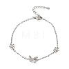 Brass Butterfly Link Bracelets KK-CBAFF9E-01P-4