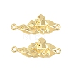 Brass Textured Cloud Connector Charms KK-F931-18G-1