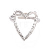 Non-Tarnish 304 Stainless Steel Heart Cuff Ring RJEW-N038-123P-2