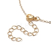 Natural Shell Word Mama Pendant Necklace with Golden Brass Cable Chains for Mother's Day NJEW-JN04151-02-6