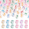 50Pcs Acrylic European Beads MACR-TADJ0001-13L-2