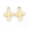 Nickel Free & Lead Free Light Gold Plated Alloy Cross Pendants PALLOY-J218-164G-NR-1