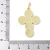 Brass Pave Natural White Shell Pendants KK-S522-01D-G-3