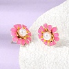 Brass Enamel Stud Earrings KK-CBA8324-27G-03-2