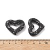 Heart Shape Polymer Clay Rhinestone Beads CLAY-NH0001-09B-05-4