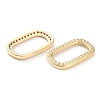 Brass Micro Pave Cubic Zirconia Linking Rings ZIRC-P082-04A-G-2
