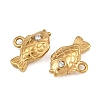304 Stainless Steel with Crystal Rhinestone Charms RB-CBABFDA-11D-G-2