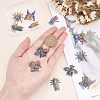  12Pcs 6 Styles Plated Alloy Pendants FIND-NB0001-39-3