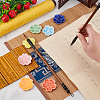 BENECREAT 7Pcs 7 Colors Japanese Style Sakura Flower Ceramic Paint Brush Pen Holders AJEW-BC0007-05-3