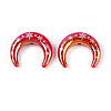 Christmas UV Plating Printed Opaque Acrylic Beads MACR-N018-07D-1