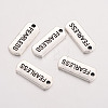 Tibetan Style Alloy Rectangle with Word Fearless Pendants LS-TIBEP-Q043-064-RS-1