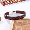 Embossed Imitation Leather Cord Bracelets WG215F5-04-1