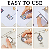Alloy Oval Pendant Cabochon Settings & Heart Charms Pendant Decorations HJEW-FH00299-3