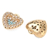 Brass Micro Pave Sky Blue Cubic Zirconia Charms CU-CBAB0CF-14G-2