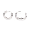 Tarnish Resistant 304 Stainless Steel Huggie Hoop Earrings LS-EJEW-F111B-17mm-P-3