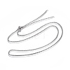 Tarnish Resistant Adjustable 304 Stainless Steel Slider Necklaces MAK-L026-05B-P-1