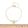 Alloy Micro Pave Clear Cubic Zirconia Link Bracelets for Women AL-CBA3C8B-04G-3