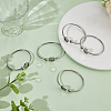 3Pcs Flat Round 304 Stainless Steel Blank Bangle Bases STAS-HY0001-74-4