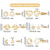 12Pcs 6 Styles Brass Cubic Zirconia Charms KK-SC0001-97G-2