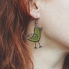 Bird Alloy Resin Dangle Earrings FS-WG8BC40-01-2