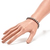 Synthetic Hematite Stretch Bracelet Rhinestone Beaded BJEW-JB08335-01-3