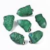 Rough Raw Electroplate Natural Druzy Agate Pendants G-S359-274B-1