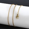 304 Stainless Steel Cable Chains Necklace for Men Women NJEW-N050-A03-G15-4