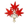 Fashion Acrylic Tricolor Maple Leaf Brooch PW-WG00BB4-02-1