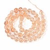 Crackle Transparent Glass Beads Strands GLAA-N063-8mm-07-2