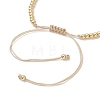 3Pcs Brass Round Beads Braided Bead Bracelets BJEW-JB12888-5