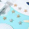 40Pcs 2 Colors Alloy Shank Buttons BUTT-CY0001-11-3