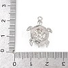 Turtle Brass ABS Imitation Pearl Pendants KK-I352-04B-P-3